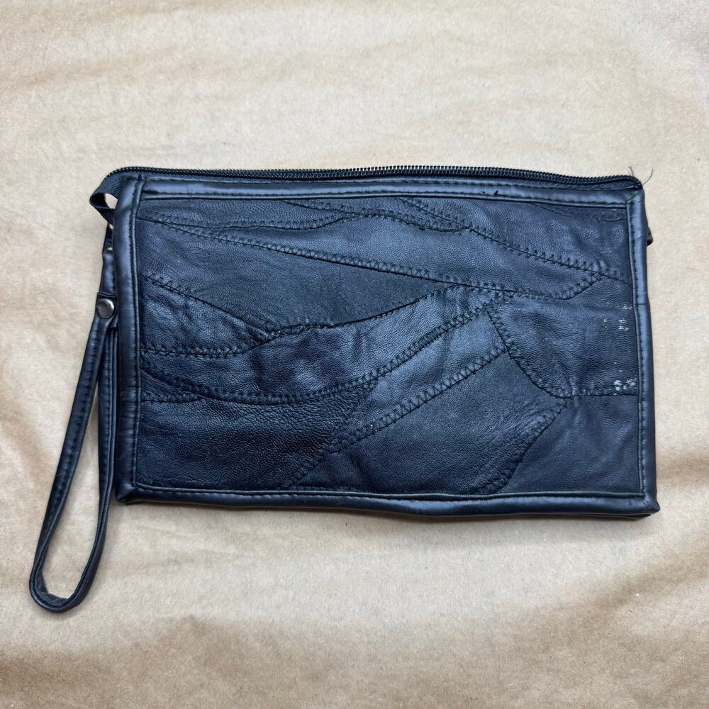 Vintage 80's Taurus US Black Wristlet Clutch Bag